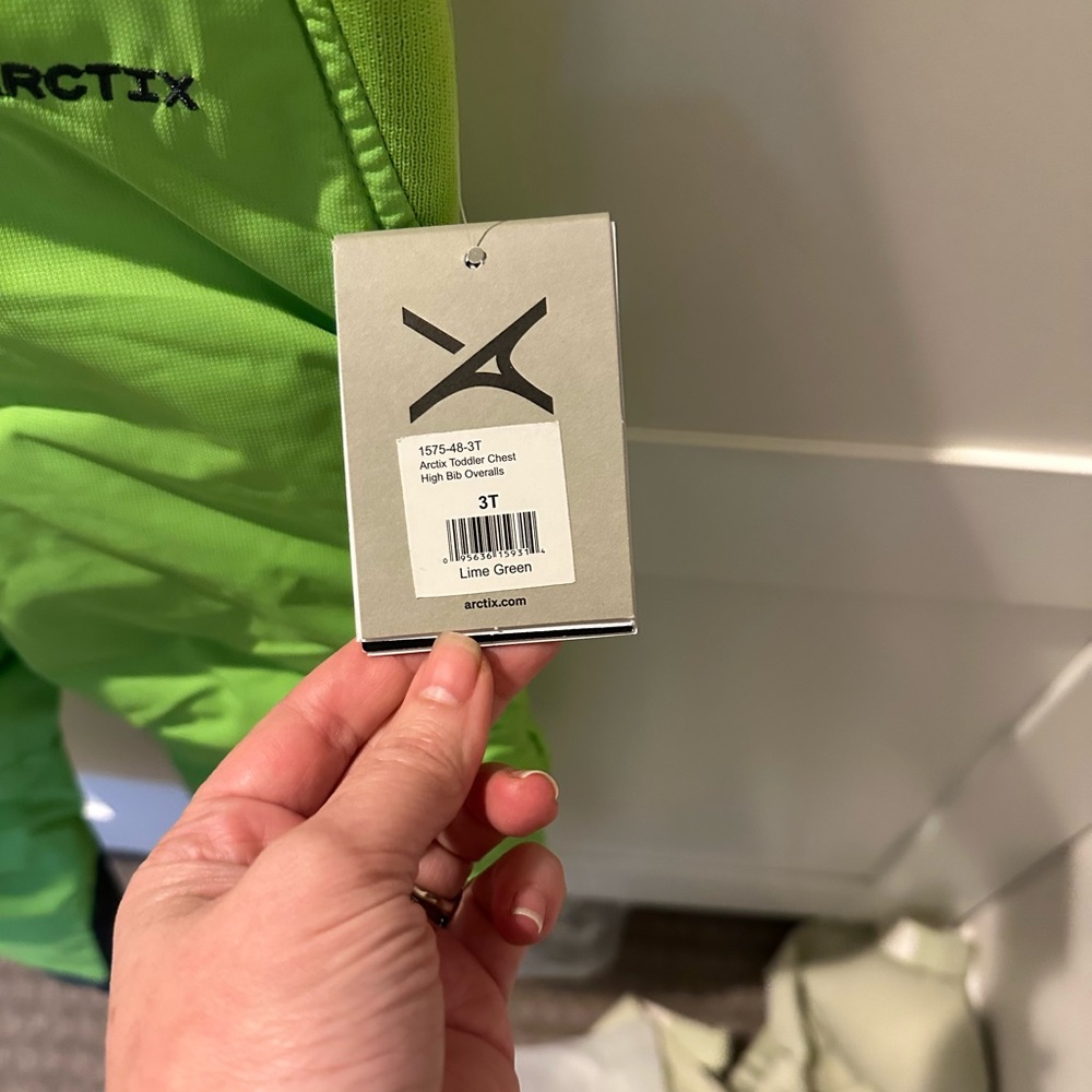 Arctix Bright Green Snow Bib Pants Overalls - Picture 3 of 4